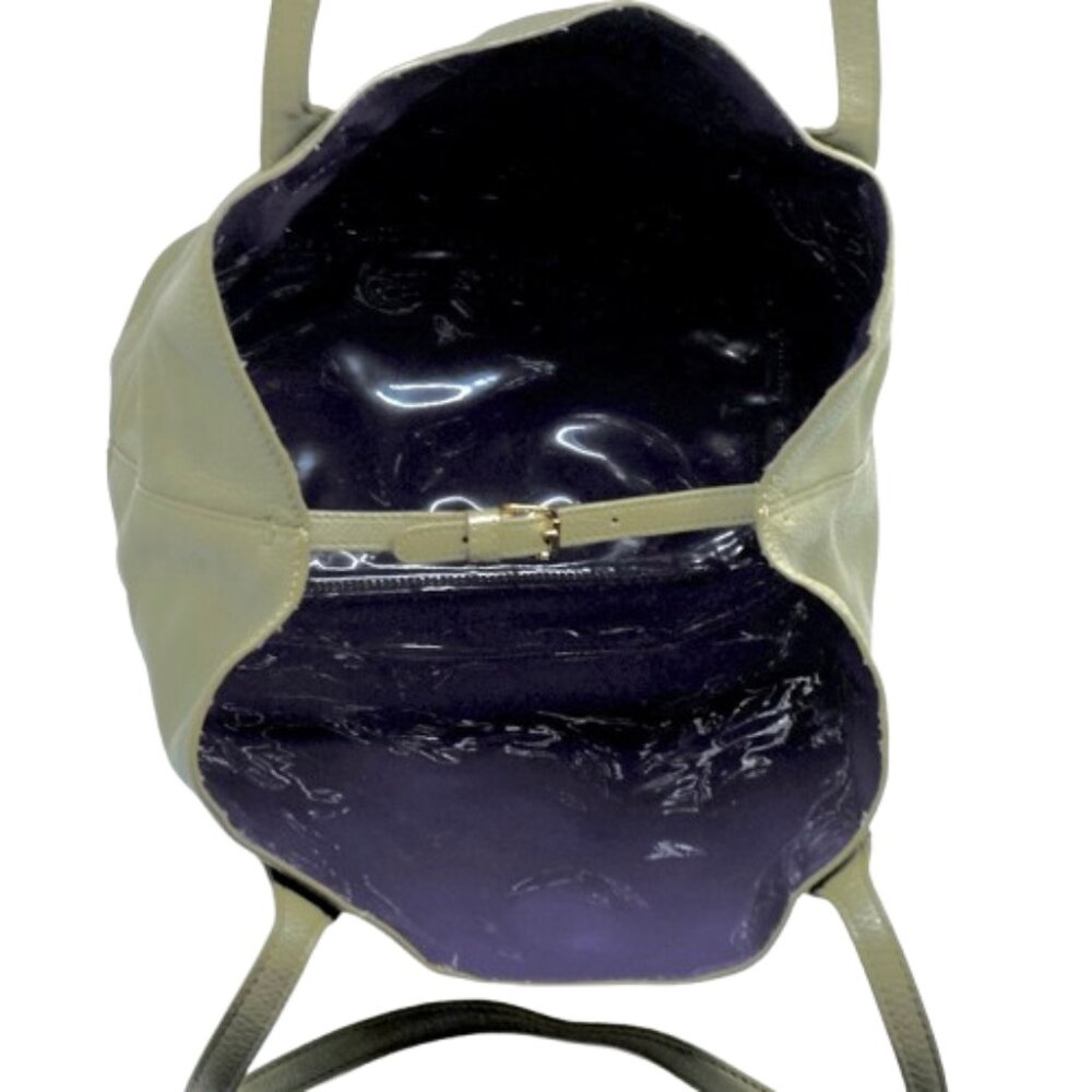 TORY BURCH~Michelle Tote~LARGE PEBBLED LEATHER CARRYALL BUCKET BAG - Picture 6 of 6